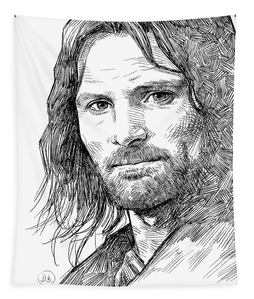 Aragorn/Strider Lord of the Rings Drawing by Manon Zemanek - Pixels